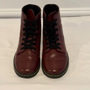 Dr. Martens Leyton Ankle Boots Women’s Size 6 Oxblood Red Leather
